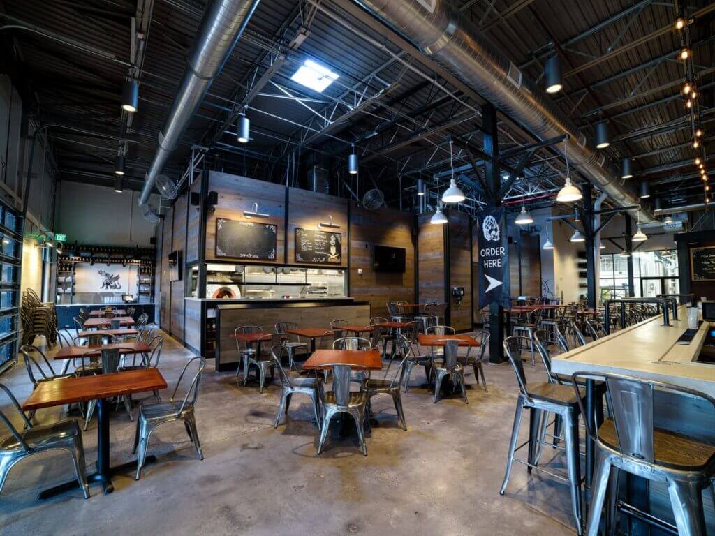 The inside of Edmund's Oast Brewing Co. in Charleston SC