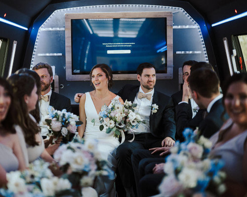 Charleston wedding party bus