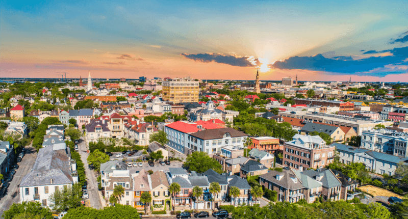 An overview of the charleston downtown area