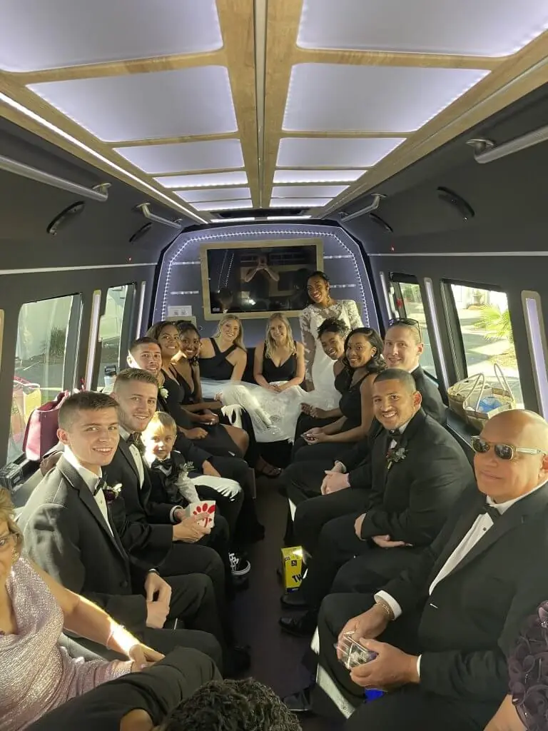 Charleston party bus for elopement